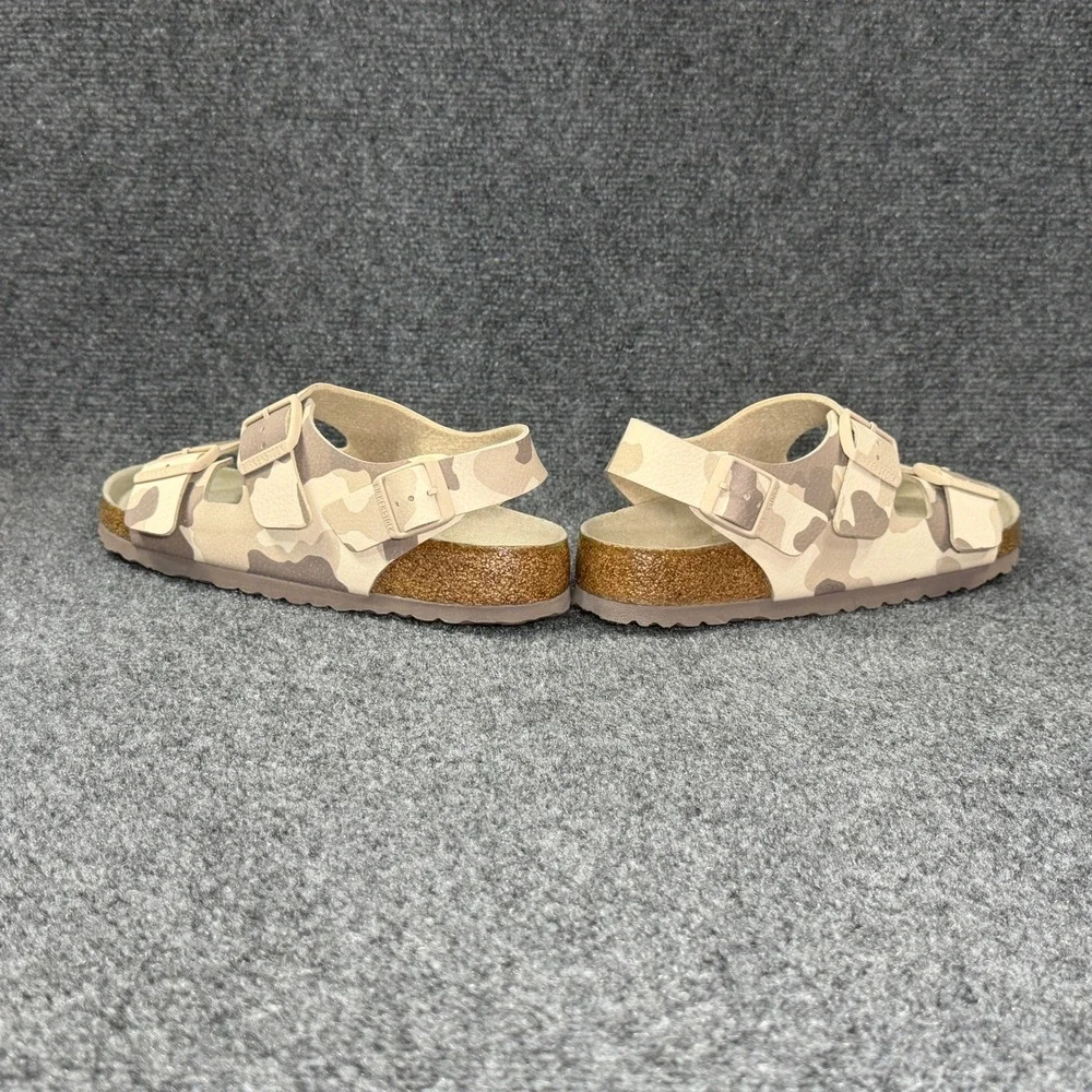Birkenstock Milano Sandals Mens 9 Desert Soil Grey Taupe Camouflage Soft Footbed